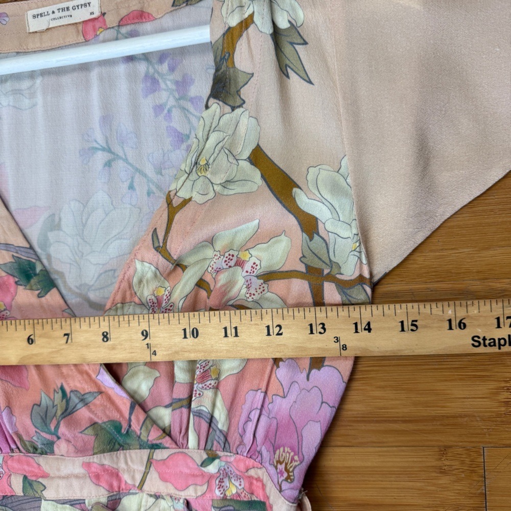 Spell & The Gypsy Womens Mini Dress Boho Floral Size XS Ethereal Festival - Picture 8 of 12